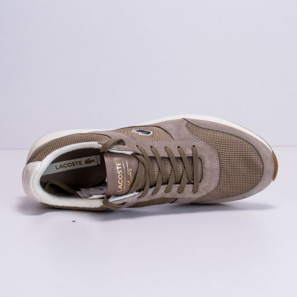 Кроссовки Lacoste Joggeur 118 1 SPM LT BRW/OFF WHT Textile/Suede.