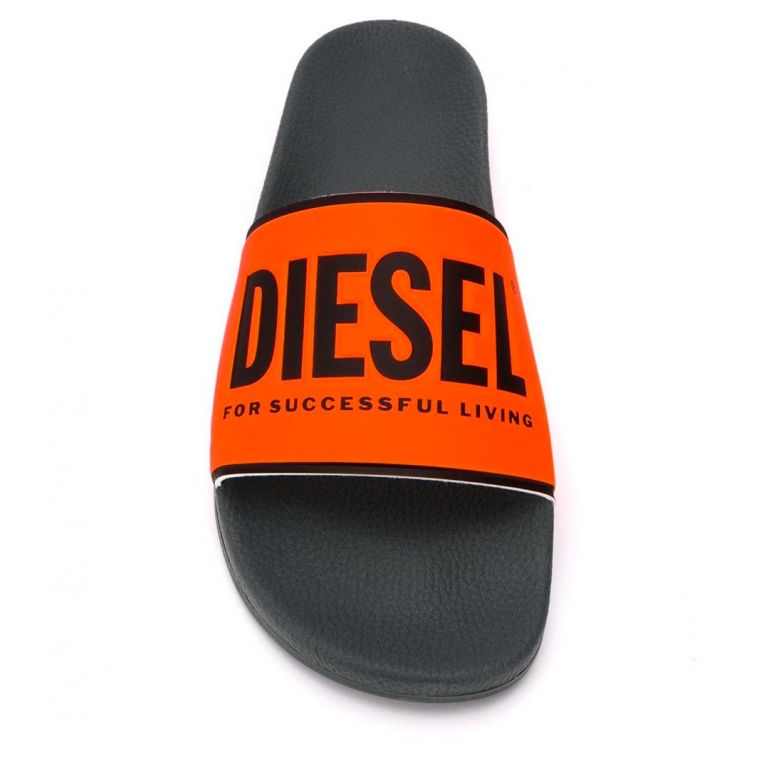 Шльопанці Diesel SA-Valla Orange Fluo/black.