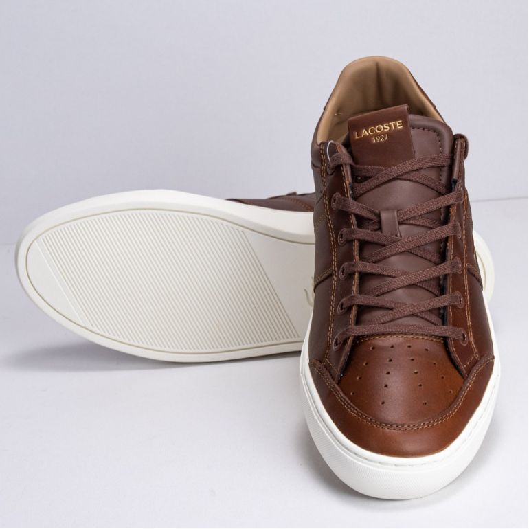 Кеди Lacoste Courtline 120 1 US CMA TAN/OFF Leather/Synthetic.