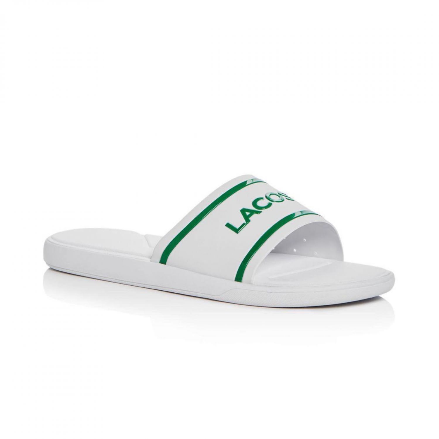 Lacoste L30 White Green brand centr