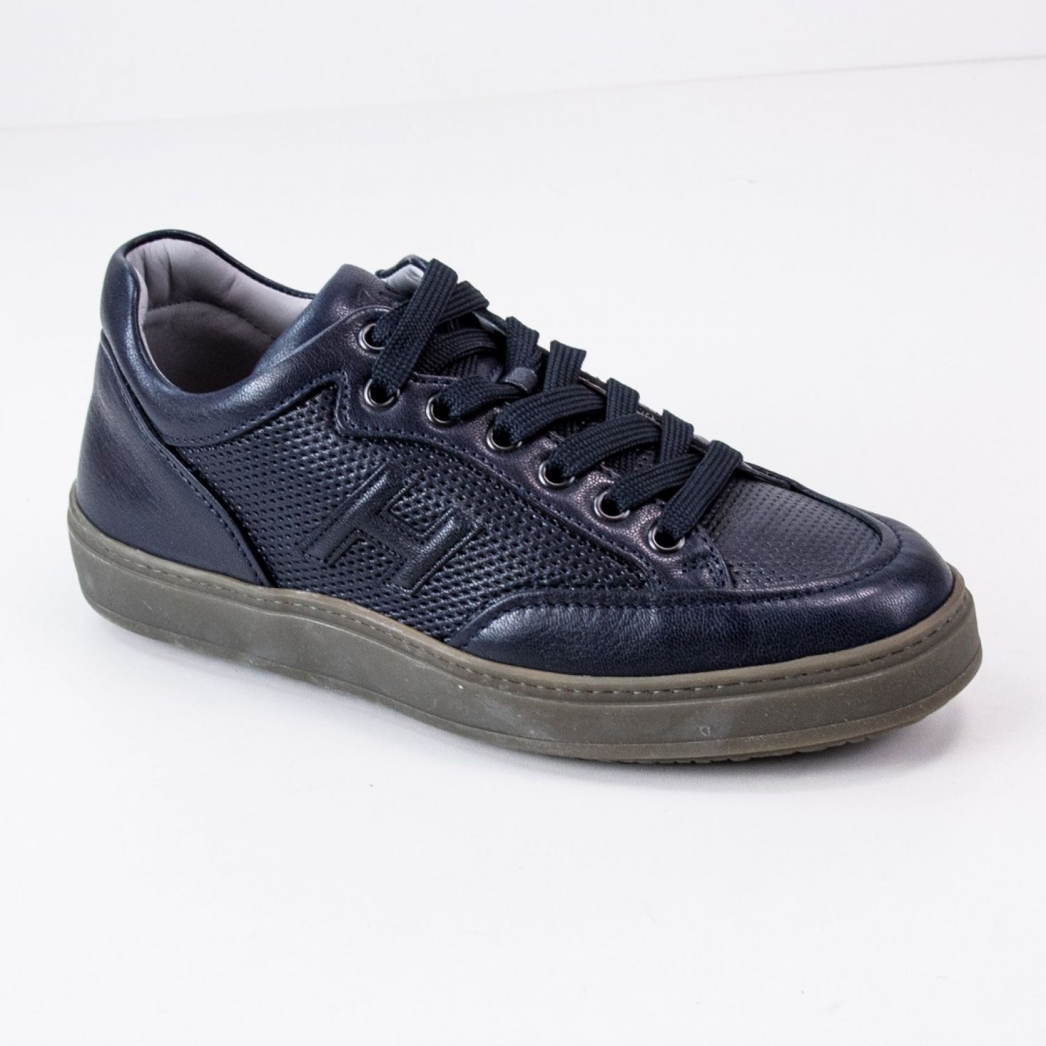 Hogan H302 MOD MID CUT PUNZONATO BU6 BLU Denim SC