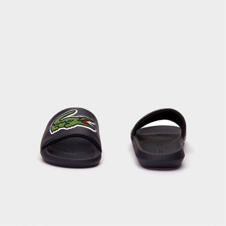 Шлепанцы Lacoste Croco Slide 319 4 US CMA BLK/GRN Synthetic.