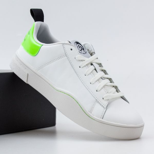Кеды Diesel S-Clever Low Lace White/Green Fluo.