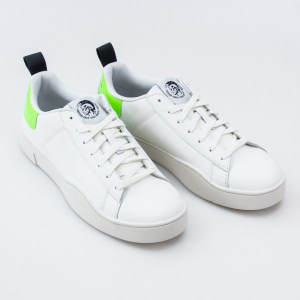 Кеды Diesel S-Clever Low Lace White/Green Fluo.