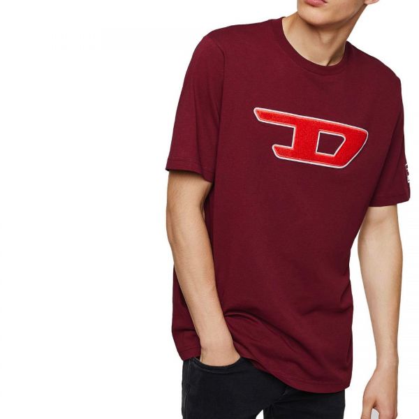Футболка Diesel T-Just-Division-D bordo.