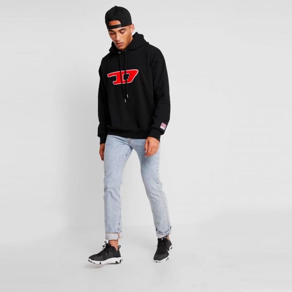 Худи Diesel S-Division-D Felpa black.