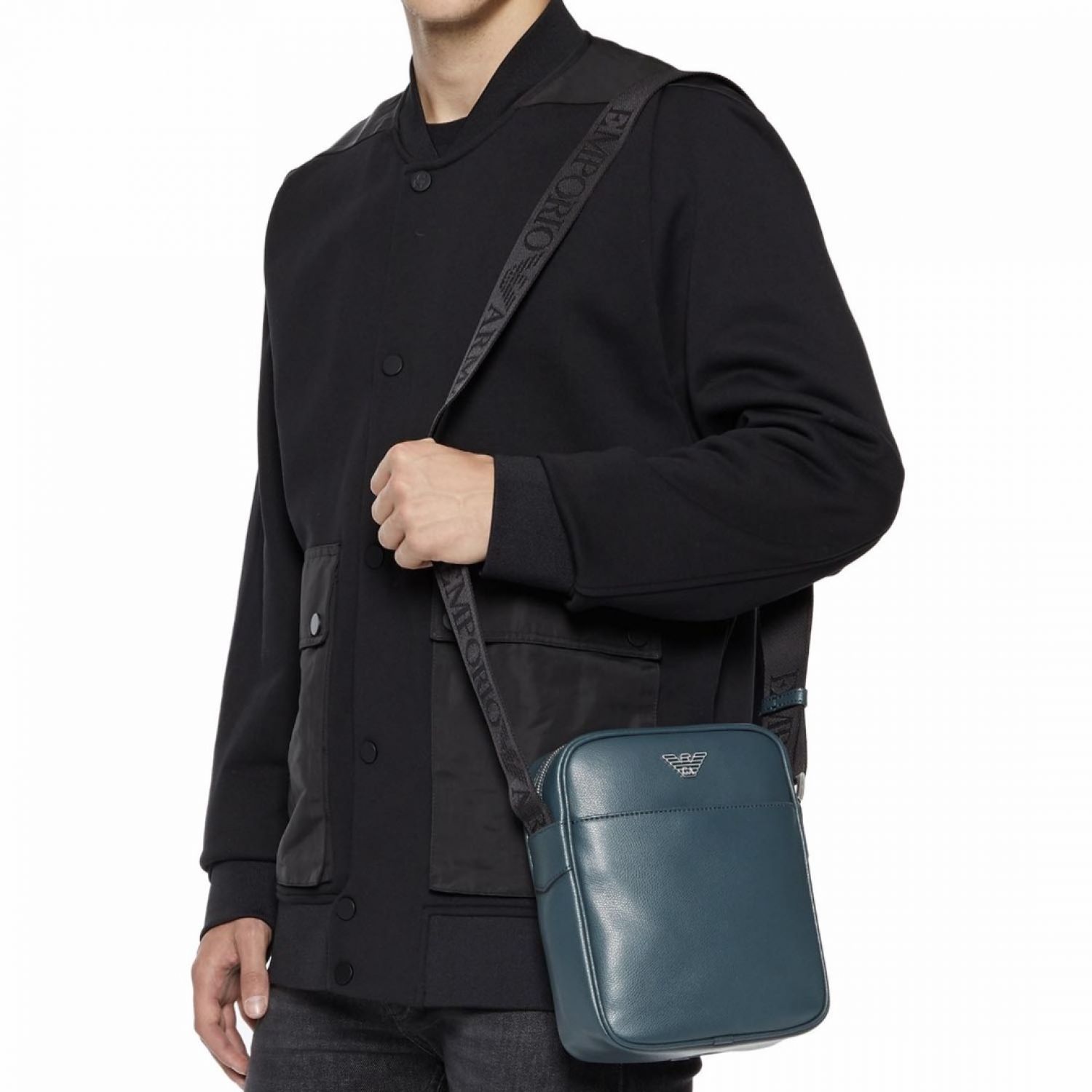 EMPORIO ARMANI: shoulder bag for man - Green  Emporio Armani shoulder bag  Y4M144 YAQ2E online at