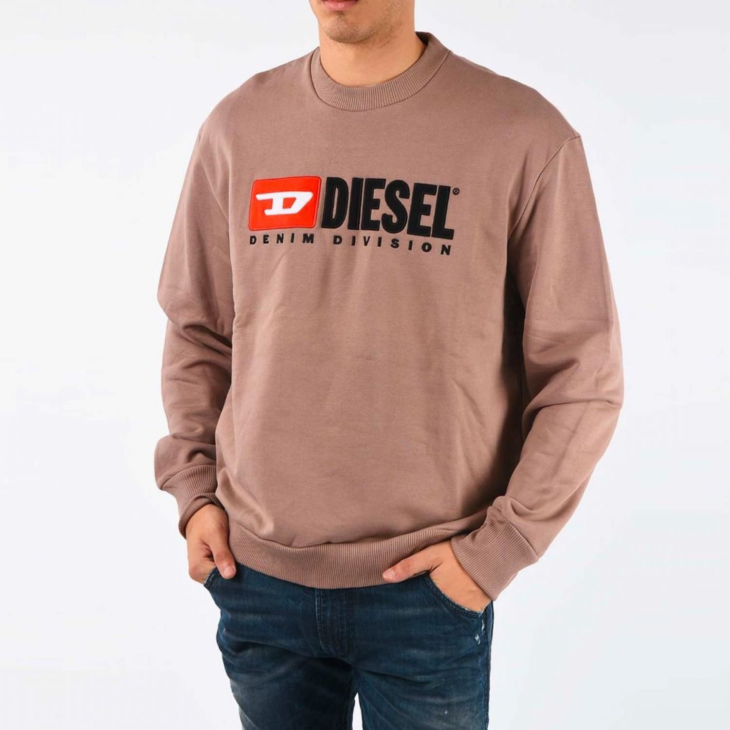Diesel S Crew Division Sweatshirt bronze brand centr