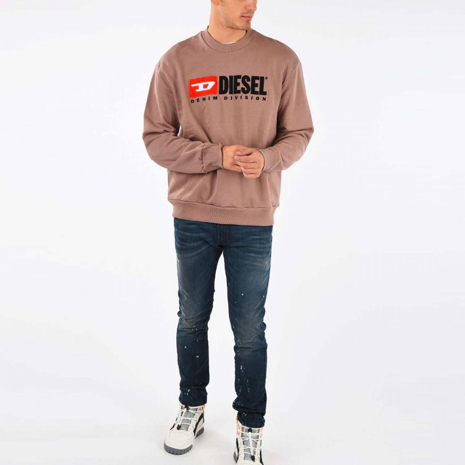 Diesel S Crew Division Sweatshirt bronze