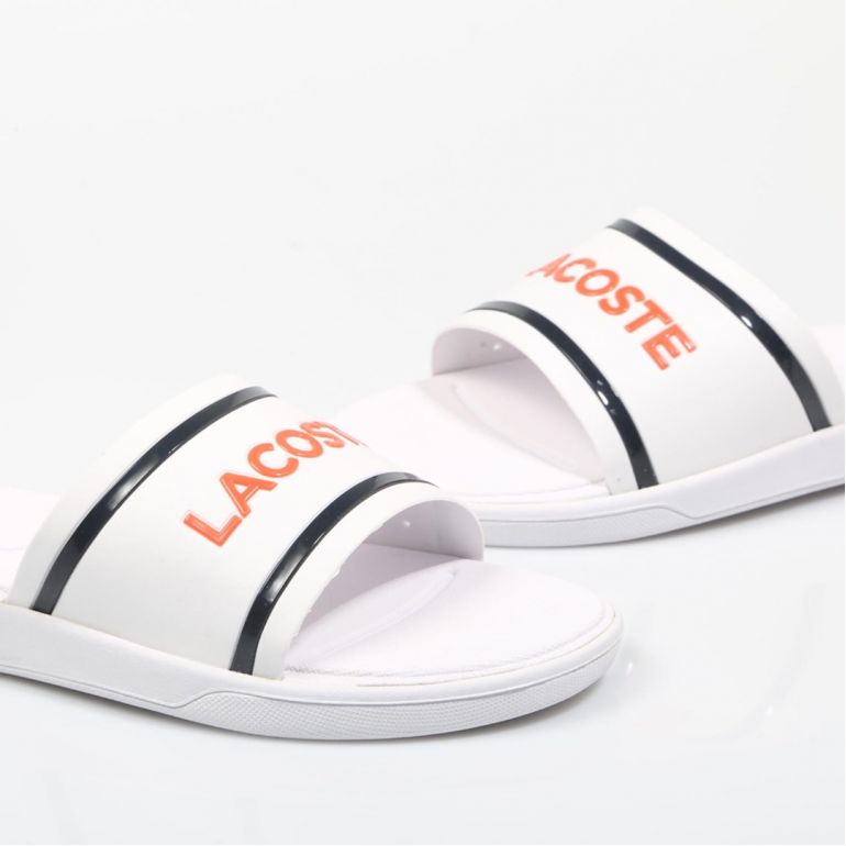 Шльопанці Lacoste L.30 Slide 218 1 CAW White/Navy/Pink Synthetic.