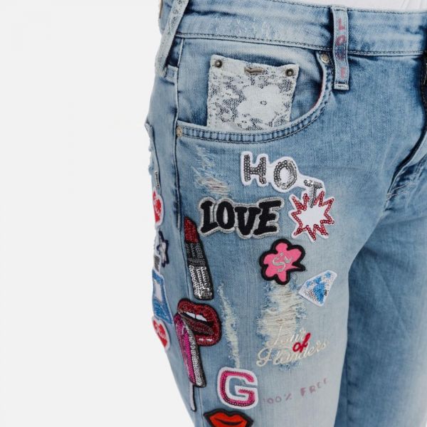 Джинсы GAS Juice Patch Blue Denim.