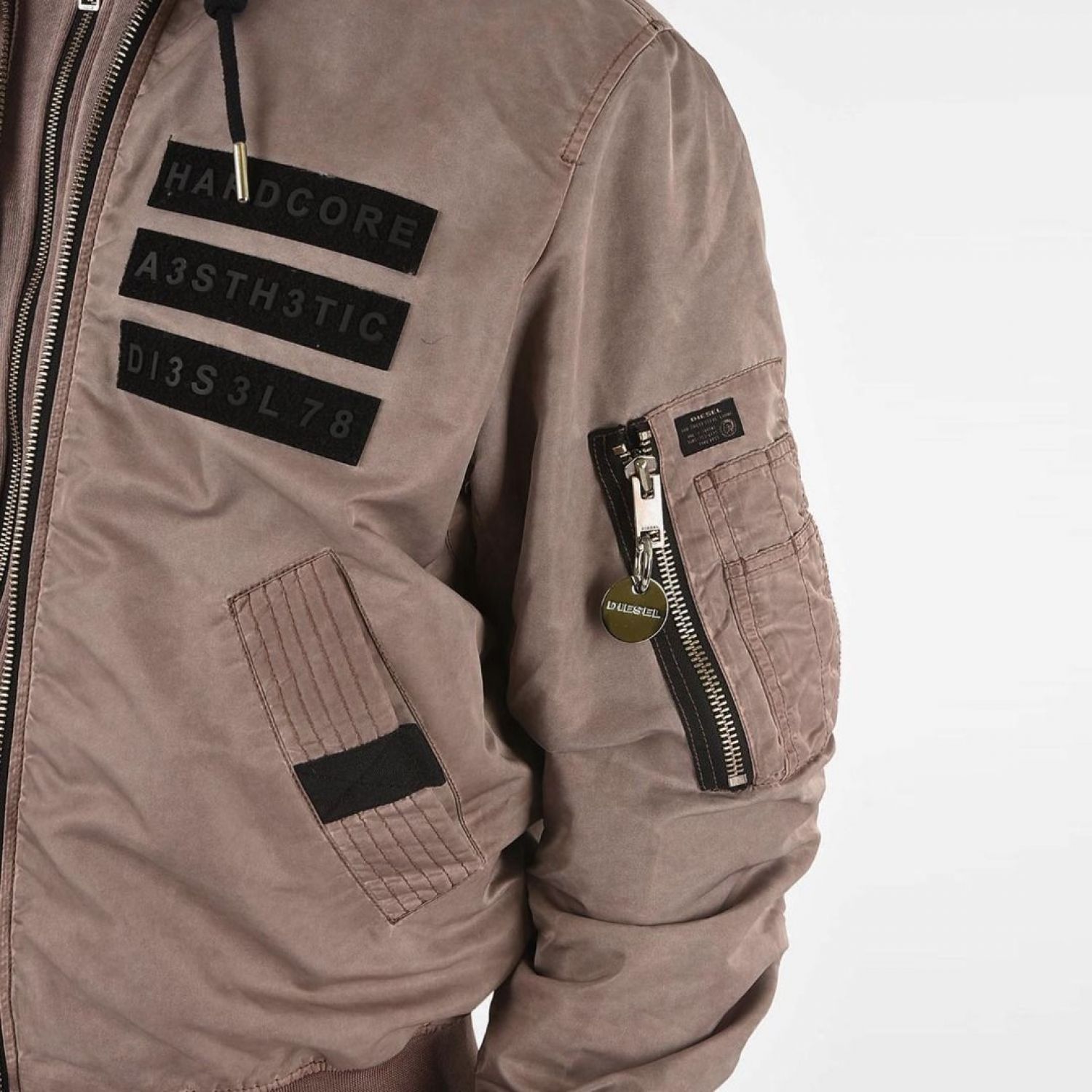 Diesel J Kunio Jacket bronze brand centr