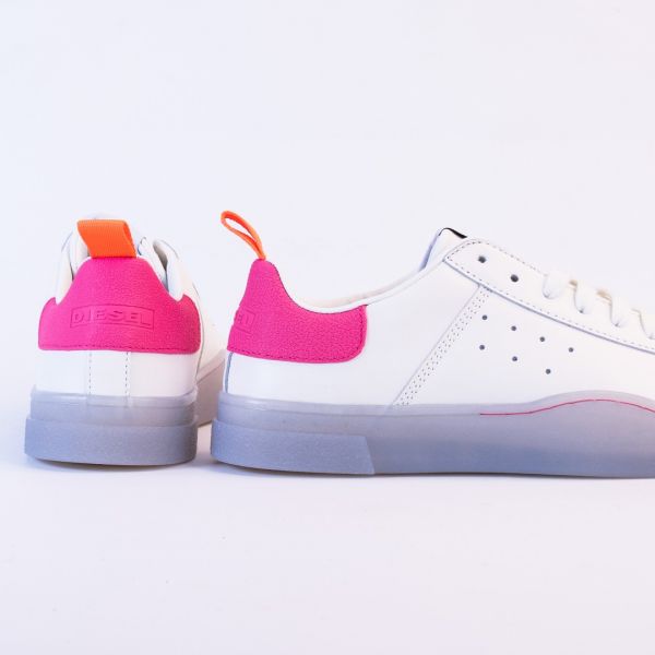 Кеды Diesel S-Clever Low W Star White/Pink Fluo.