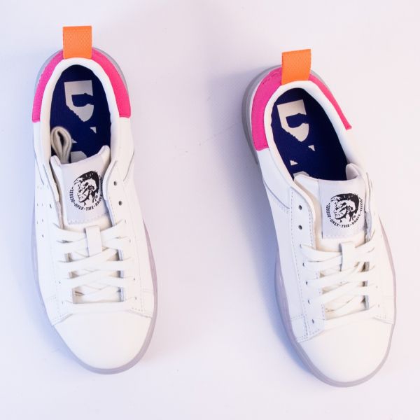 Кеды Diesel S-Clever Low W Star White/Pink Fluo.