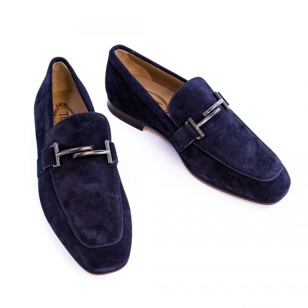 Лоферы Tod's Mocassino Doppia T Fine Cuoio 50A CCO Blu Denim SC.