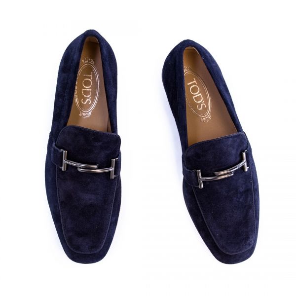 Лоферы Tod's Mocassino Doppia T Fine Cuoio 50A CCO Blu Denim SC.