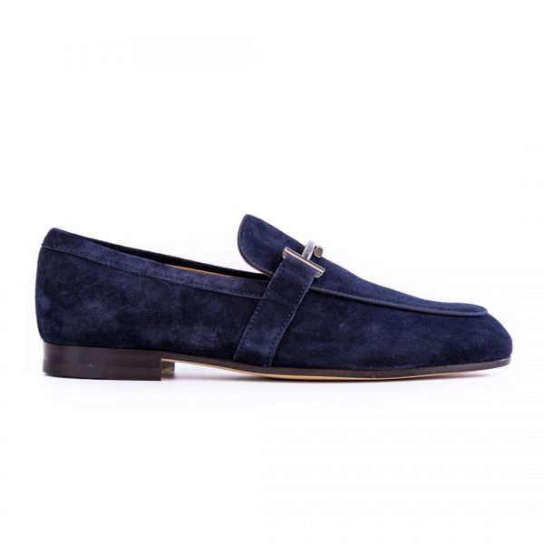 Лофери Tod's Mocassino Doppia T Fine Cuoio 50A CCO Blu Denim SC.