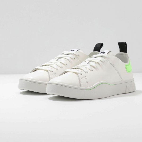 Кеды Diesel S-Clever Ls W Star White/Fluo Gree.