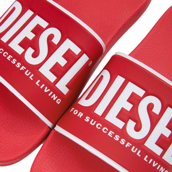 Шлепанцы Diesel SA-Valla W Fiery Red/White.