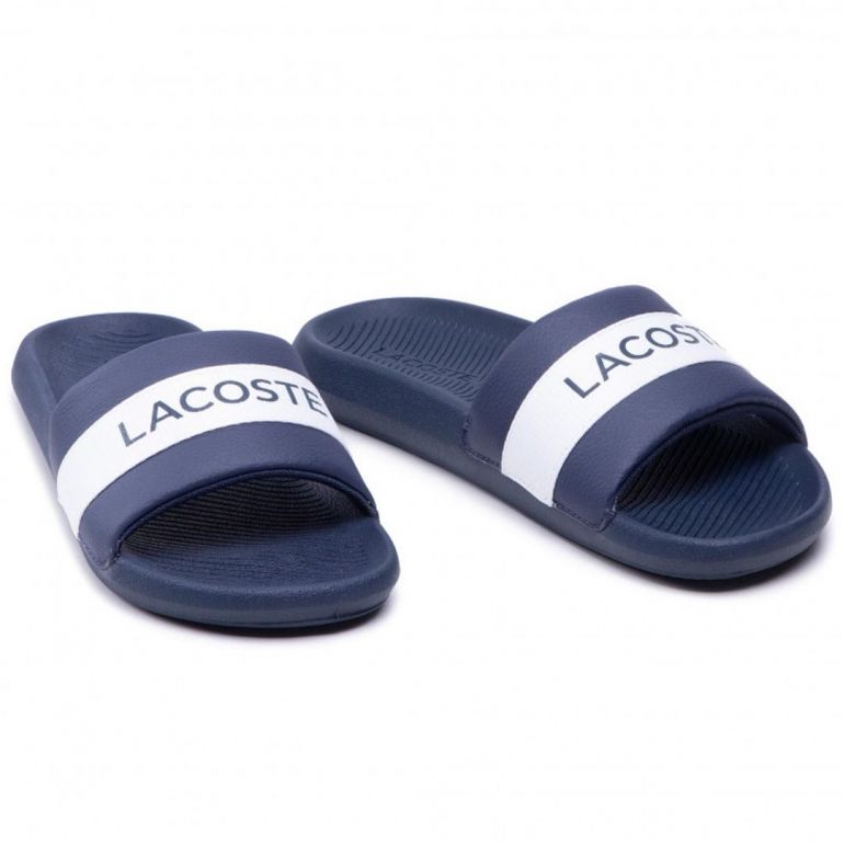 Шлепанцы Lacoste Croco Slide 0721 2 CMA NVY/WHT Synthetic.