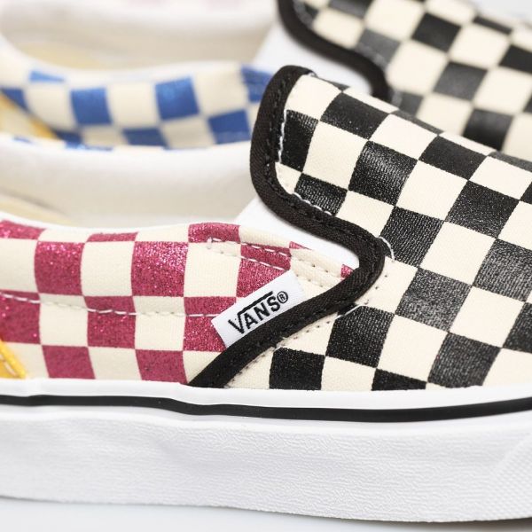 Кеды Vans Classic Slip-On Glitter Check.