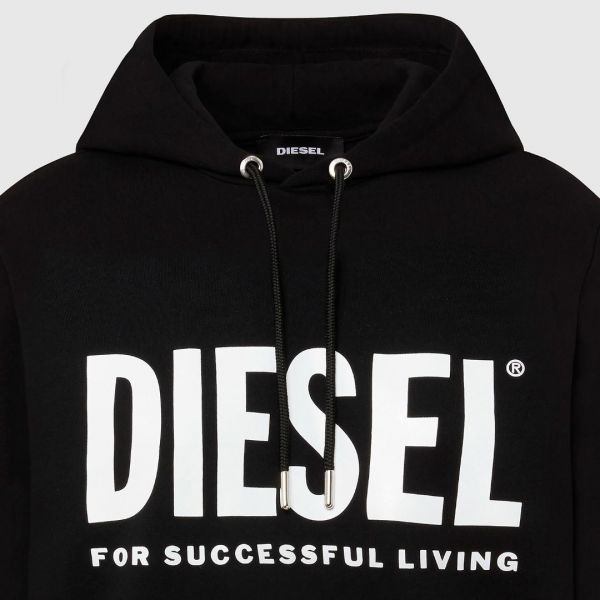 Худі Diesel S-Gir-Hood-Division-Logo Felpa Felp black.