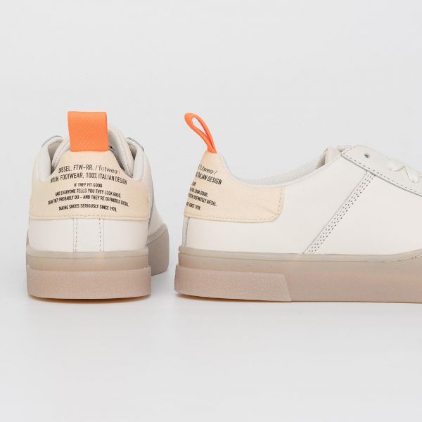 Кеды Diesel S-Clever Low Lace Star White/Fluo Peac.