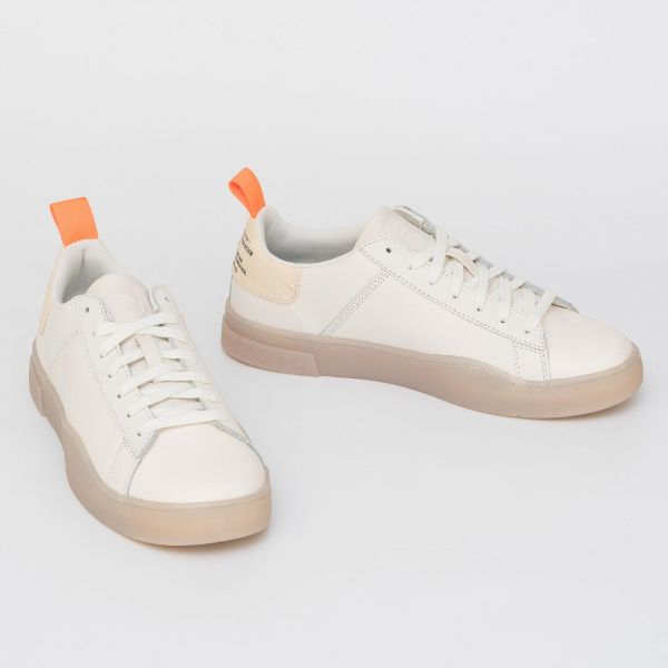 Кеды Diesel S-Clever Low Lace Star White/Fluo Peac.