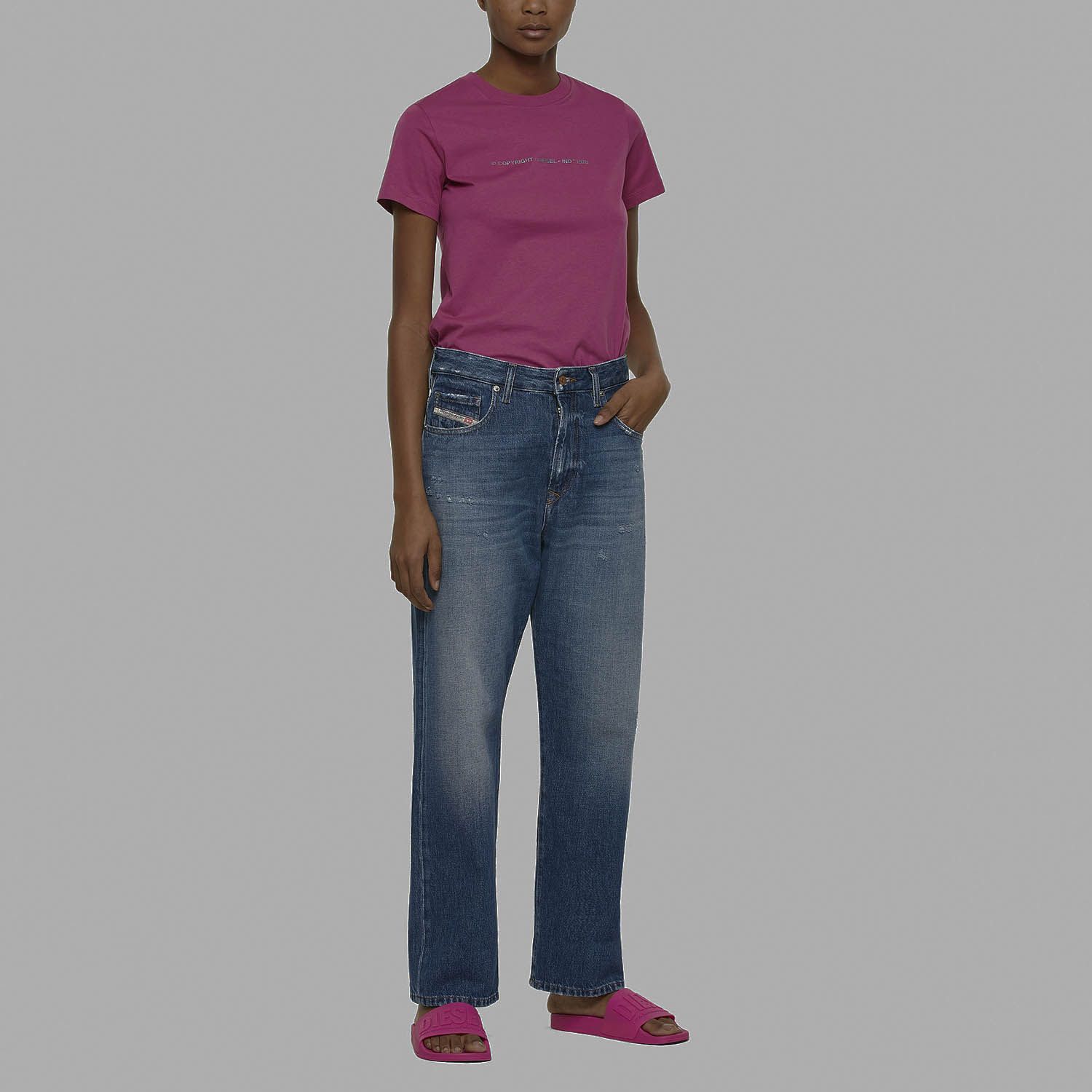 Футболка Diesel T-Sily-Copy T-shirt pink