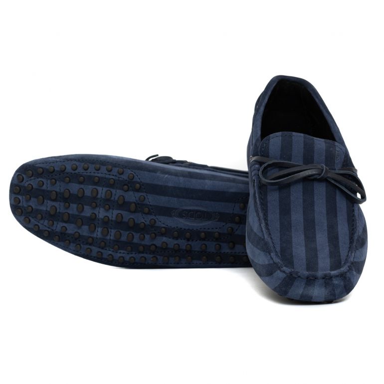 Мокасины Tod's New Laccetto Occh. New Gommini 122 IUE Blu Navy Galassi.