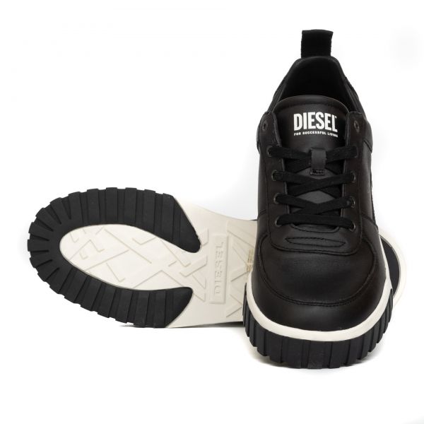 Кроссовки Diesel S-Rua Low Black leather.