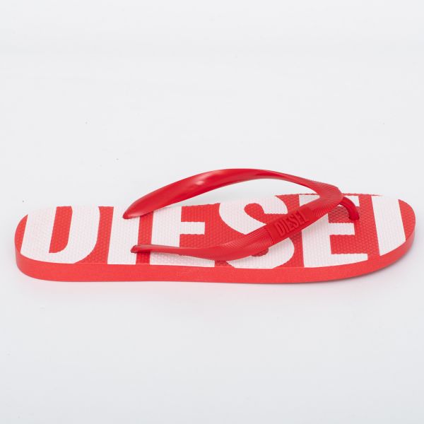 Шлепанцы Diesel SA-Briian Flame Scarlet/White.