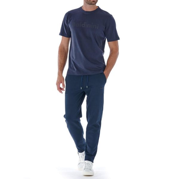 Футболка Baldinini T-shirt girocollo big logo blu.
