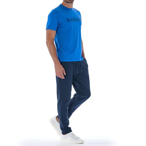 Футболка Baldinini T-shirt girocollo big logo light blu.