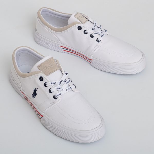 Кеды POLO Ralph Lauren Faxon Low W/NVY PP Recycled Canvas.