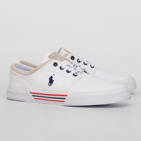 Кеды POLO Ralph Lauren Faxon Low W/NVY PP Recycled Canvas.