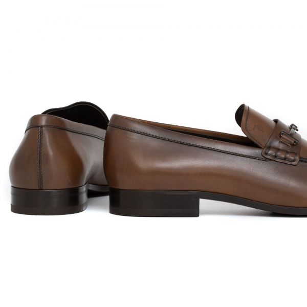 Лоферы Tod's Doppia T. Fine Cuoio Iniez. Gomma TA D9C Cacao.