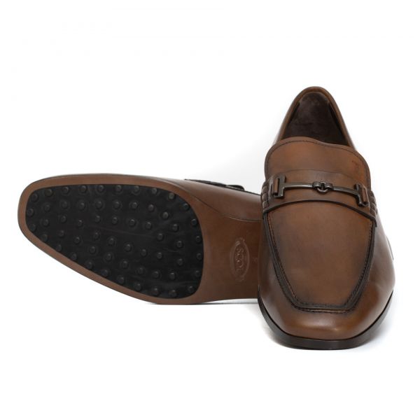 Лоферы Tod's Doppia T. Fine Cuoio Iniez. Gomma TA D9C Cacao.