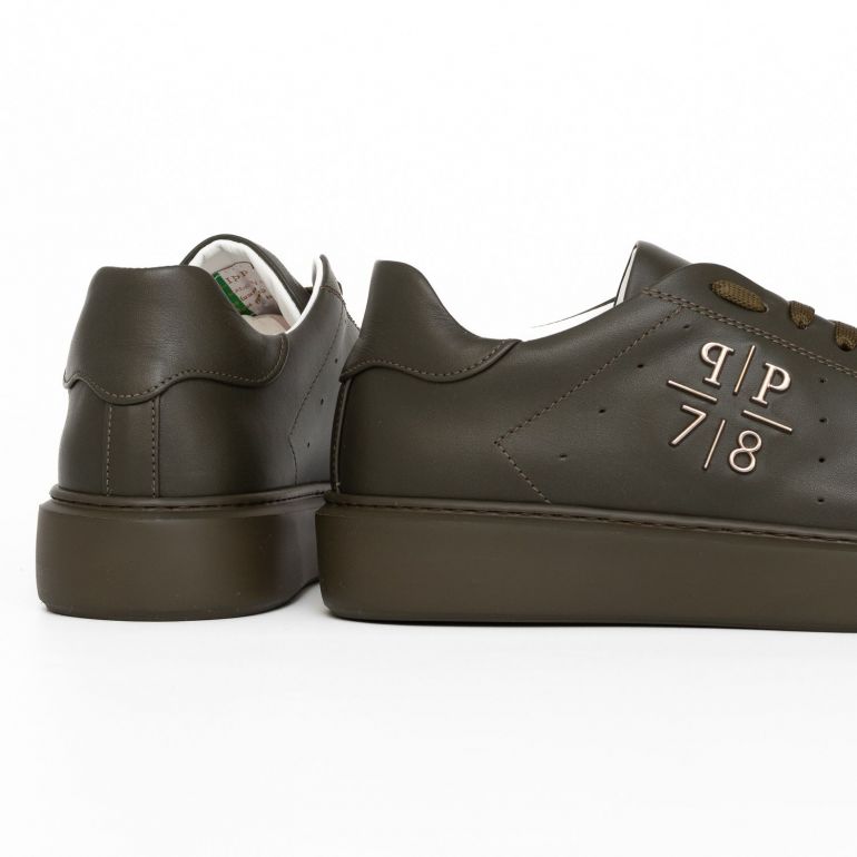 Кеды philipp Plein Lo-Top Sneakers Nappa Leather Green.