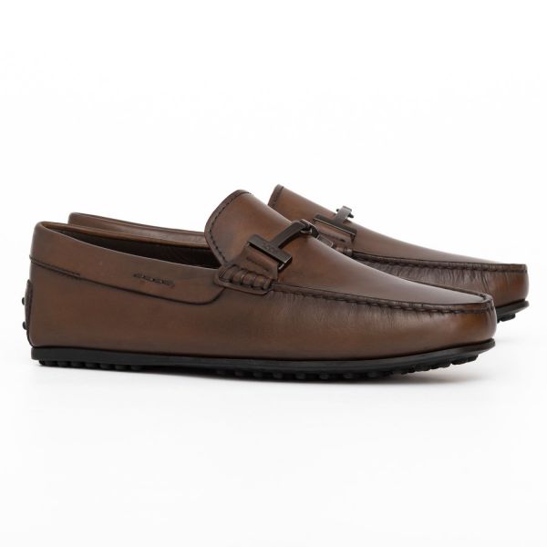 Мокасины Tod's Doppia T CA75 Anel City Gommino D9C Cacao.