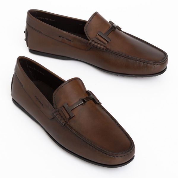 Мокасины Tod's Doppia T CA75 Anel City Gommino D9C Cacao.