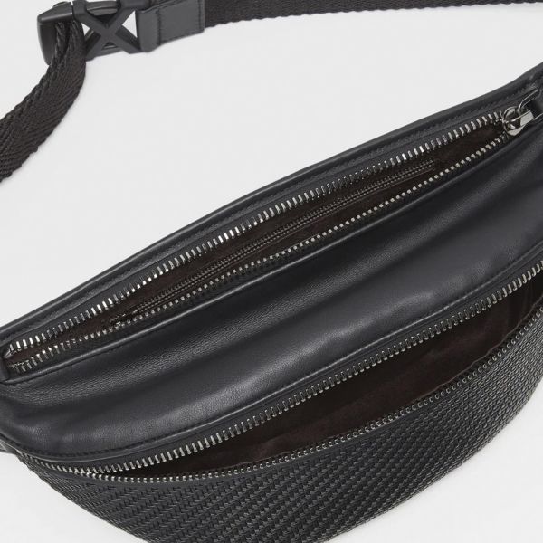 Сумка Ermenegildo Zegna BLACK PELLETESSUTA™ LEATHER BELT BAG.