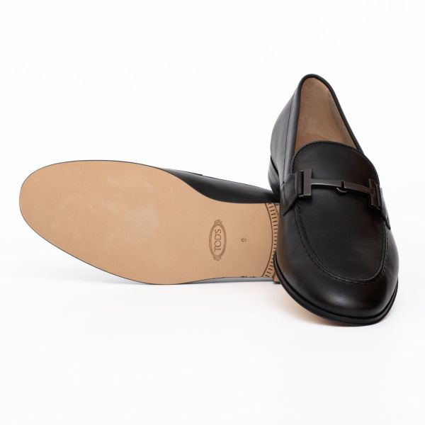 Лоферы Tod's New Doppia T Progetto Cuoio 69B UXP Nero.