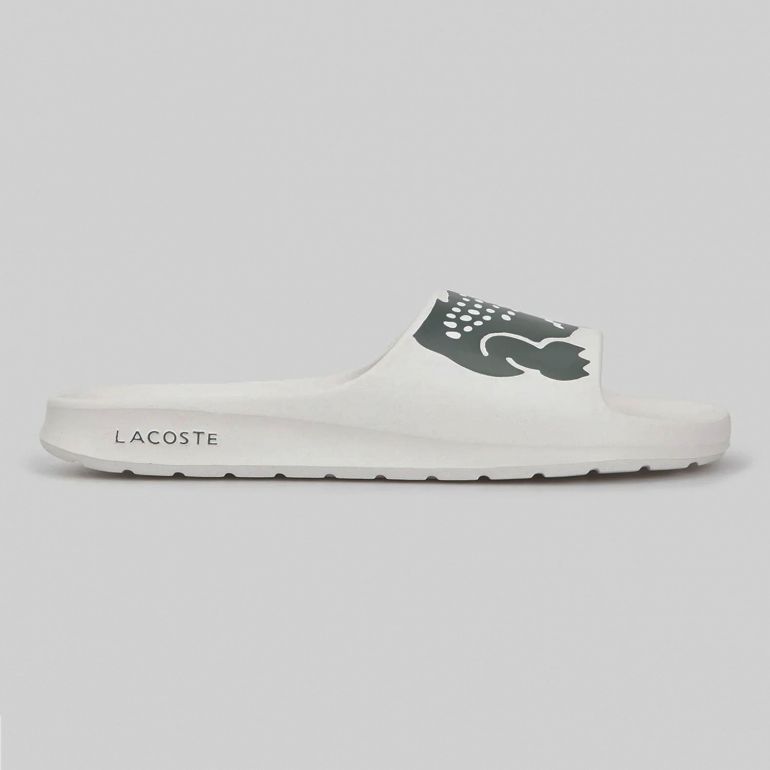 Шлепанцы Lacoste Croco 2.0 0721 2 CMA WHT/DK GRN Synthetic.