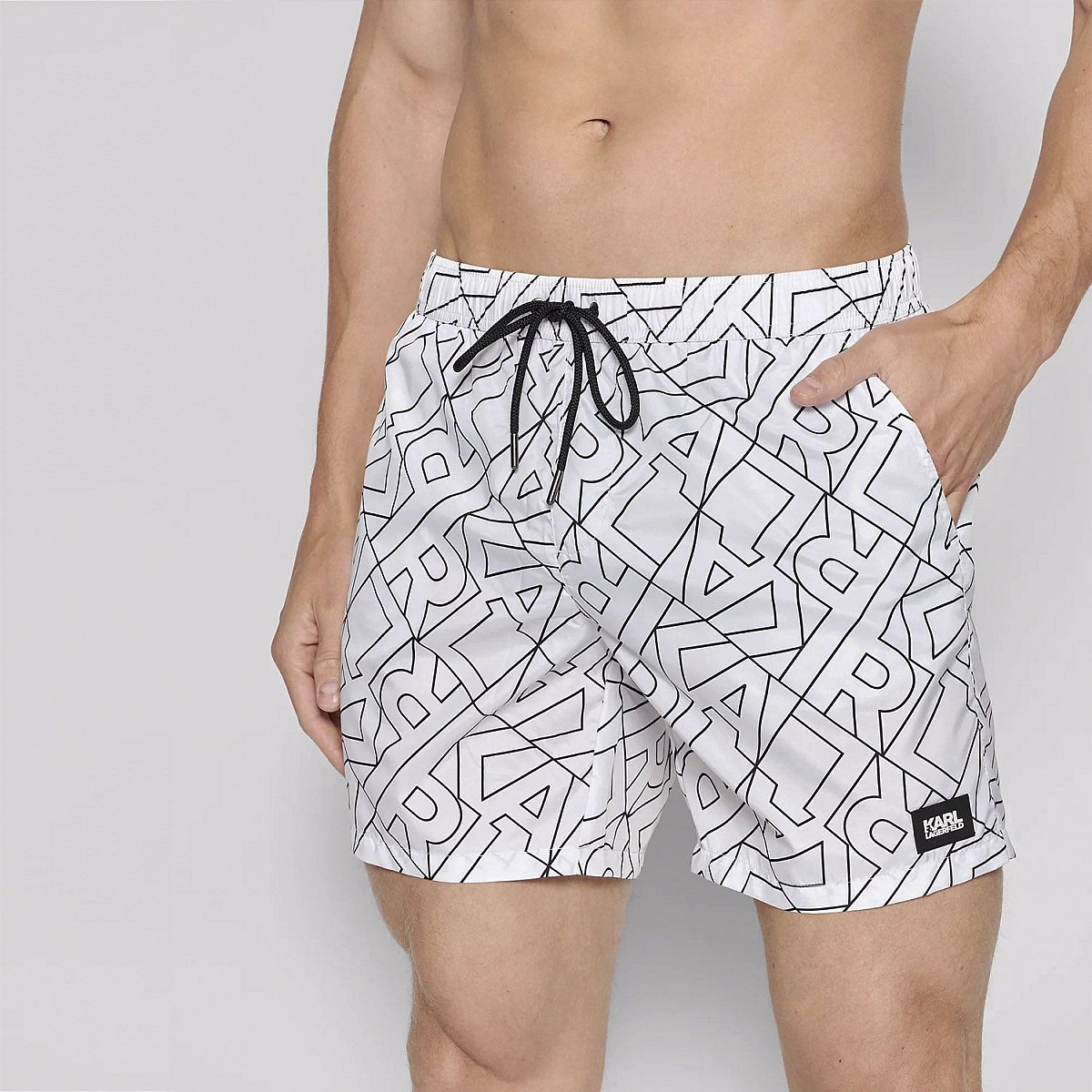 Плавальні шорти Lagerfeld KL22MBM03 Karl All-Over White