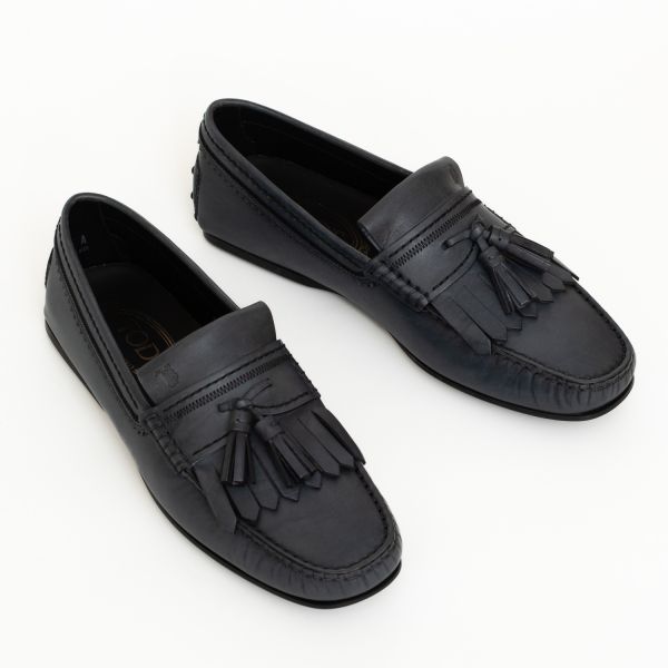 Мокасины Tod's Frastaglio Frangia City Gommino D9C Inchiostro Chiar.