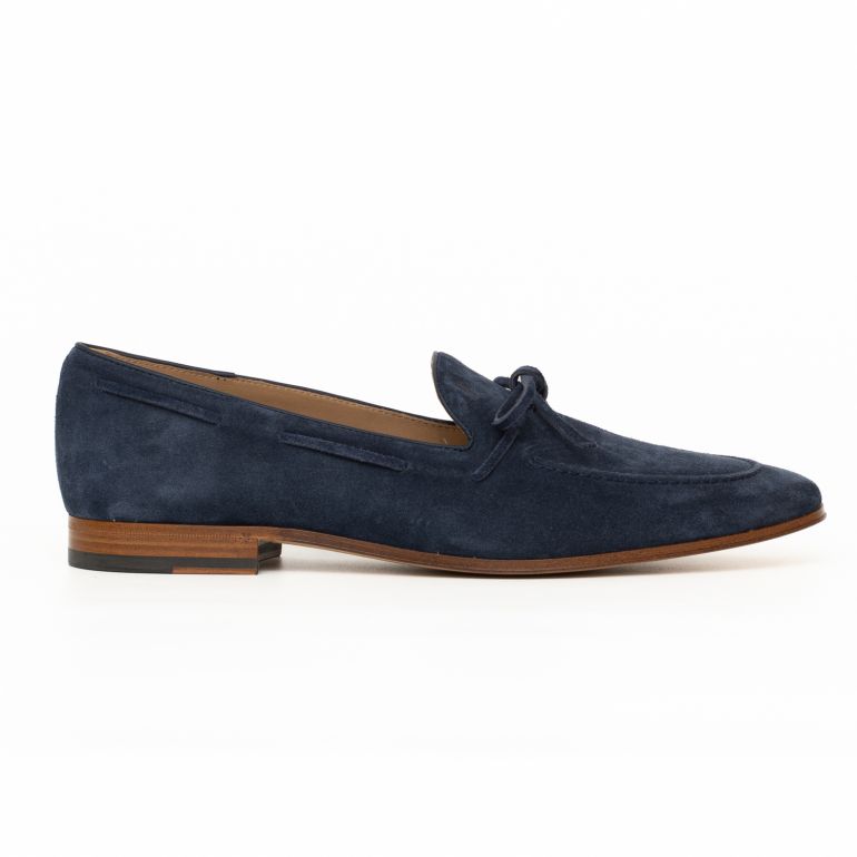 Лоферы Tod's Mocassino Laccetto Cuoio 86A BYE Blu Navy.