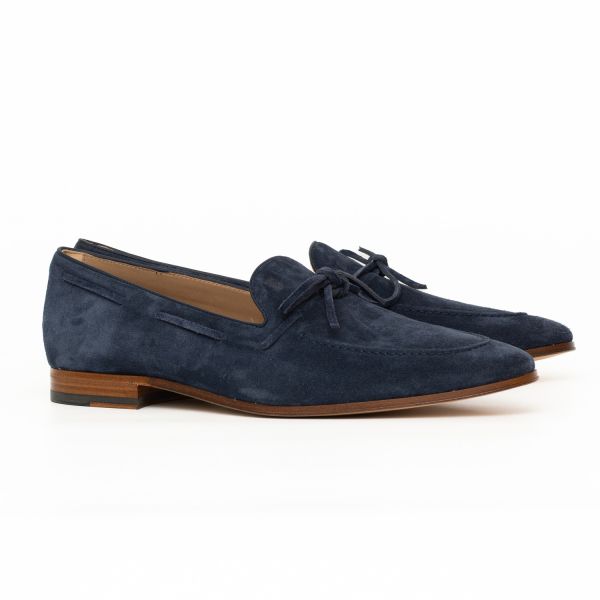 Лоферы Tod's Mocassino Laccetto Cuoio 86A BYE Blu Navy.