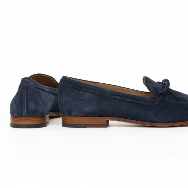Лоферы Tod's Mocassino Laccetto Cuoio 86A BYE Blu Navy.