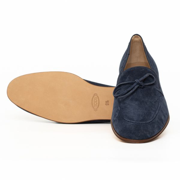 Лоферы Tod's Mocassino Laccetto Cuoio 86A BYE Blu Navy.